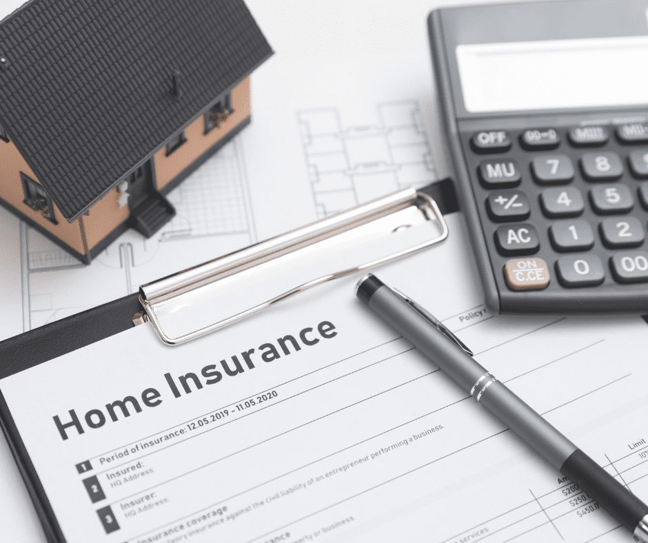 home insurance policy on a clipboard with a calculator and house plans and a small model of a house, dwelling limits for home and business properties, dwelling limits in texas, dwelling limits insurance